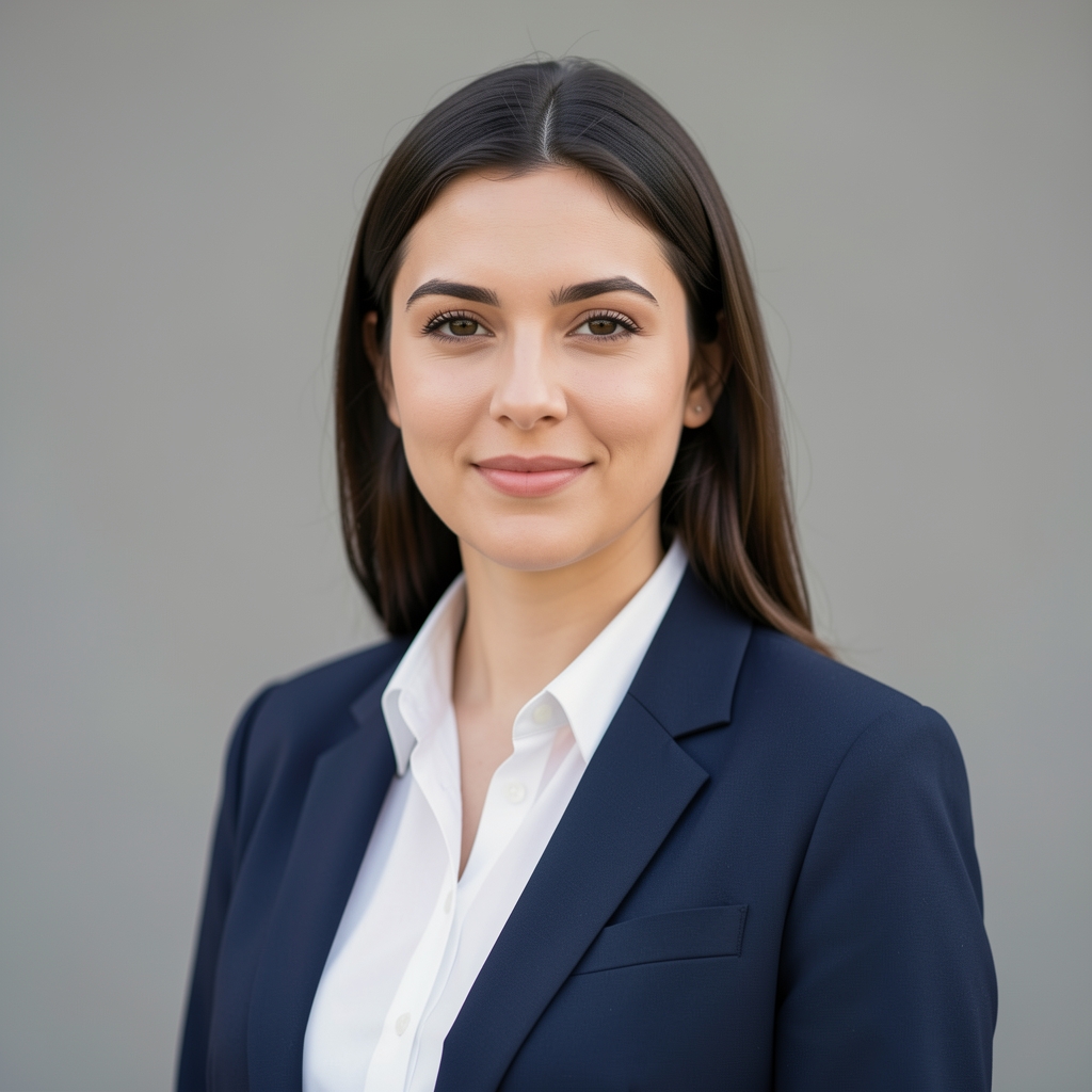 Portret analitičara digitalne politike i tehnologije, muška osoba, formalna odjeća, neutralna pozadina